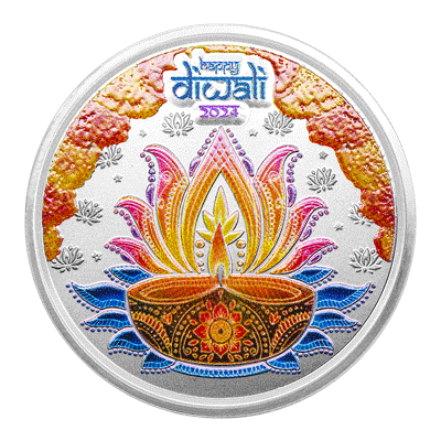 A picture of a Rond d’argent TD de 1 oz célébrant Diwali (2024)